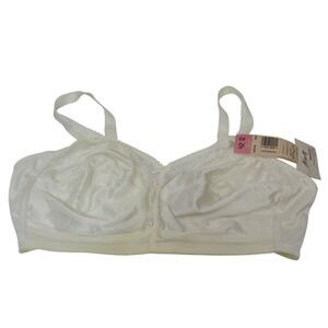 Lilyette 42D White Minimizer Bra Style 547‎ Full Coverage Lace Trim